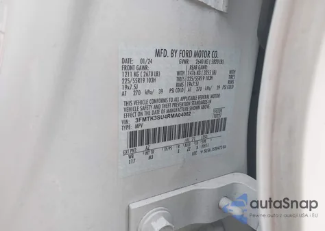 2024 Ford Mustang Mach-E Premium из США, поврежденный, VIN 3FMTK3SU4RMA04082